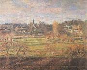 Camille Pissarro February Sunrise Bagincourt painting